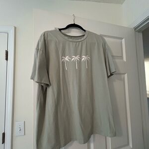 Palm Tree Graphic womens Shirt - Green